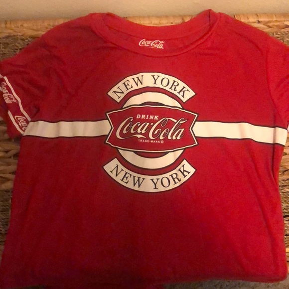 Red Coca Cola crop top shirt - Picture 2 of 3